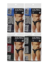 Men's 12 Pack 100% Cotton Stretch Knitted Underwear Breathable Bikini Briefs