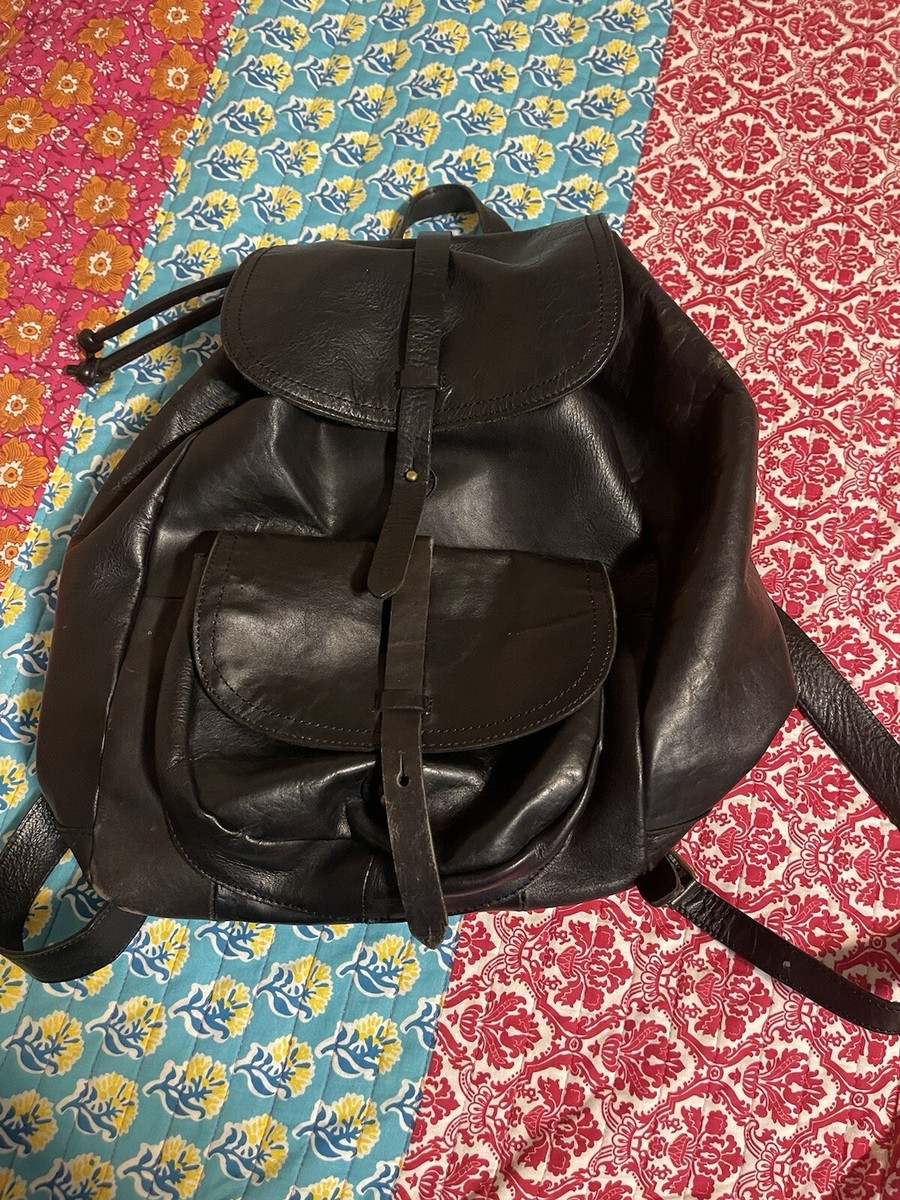 Madewell The Transport Rucksack Black Leather | eBay display picture 1