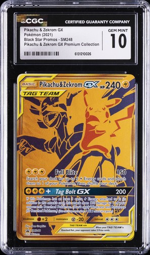 Pikachu & Zekrom-GX graded CGC 10 for sale on eBay