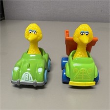 Vintage Sesame Street Big Bird Builders  Convertible Toy Cars - 1981-1983