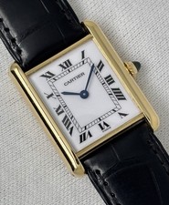 Cartier Tank Louis Mechanical 18ct Gold Gents Watch 23mm Rare Paris Dial  78086