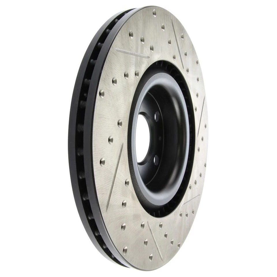 StopTech 127.33087R Front Right Drilled Slotted Brake Rotor for 2004-09 Audi S4 - Image 4 of 4