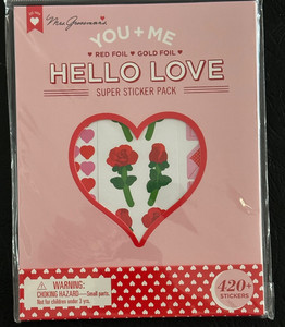 Very RARE 2017 Mrs. Grossman HELLO LOVE  Sticker Pack~ 21 Strips~420+ Stickers