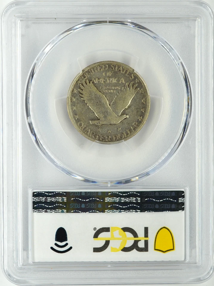 1927-S STANDING LIBERTY SILVER QUARTER 25C PCGS VF 20 - Image 2 of 2
