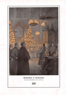 Weihnachten im Feindesland - Arno Grimm - 1915 - 1WK - Kunstdruck ~19x28cm