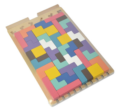 Tetris Holzspiel Holz Tetris Montessori Spielzeug +3 Jahre 3D Puzzle Intelligenz
