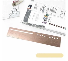 TCMC The Coffee Monsterz Co Rose Gold Emotis & Doodles 2.0 Emoti Ruler Misfit