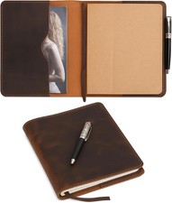 XL Leather Journal Cover   Refillable nuine Leather Notebook Cover for