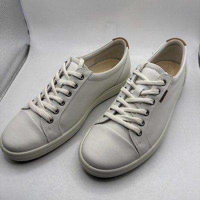 Ecco Women's Soft 7W White Lace Up Sneakers 43000301007. Size 8-8.5. New In Box