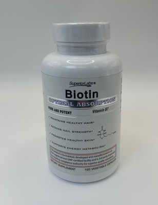 Superior Labs Biotin 120 Veggie Caps exp 1/2027