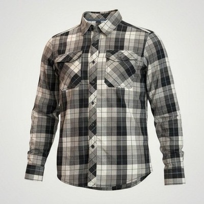 Outdoor Research Plaid Button Up Flannel Shirt Mens Medium Black Utility Rugged
