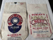 Vintage North Carolina Self Rising Flour 10 Lb. Paper Sack Bags (2 Bags)