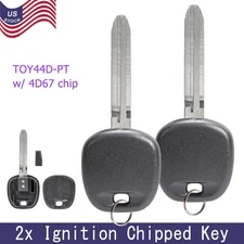 2 For 2004 - 2010 Toyota Highlander Matrix Sienna Transponder Ignition Chip Key