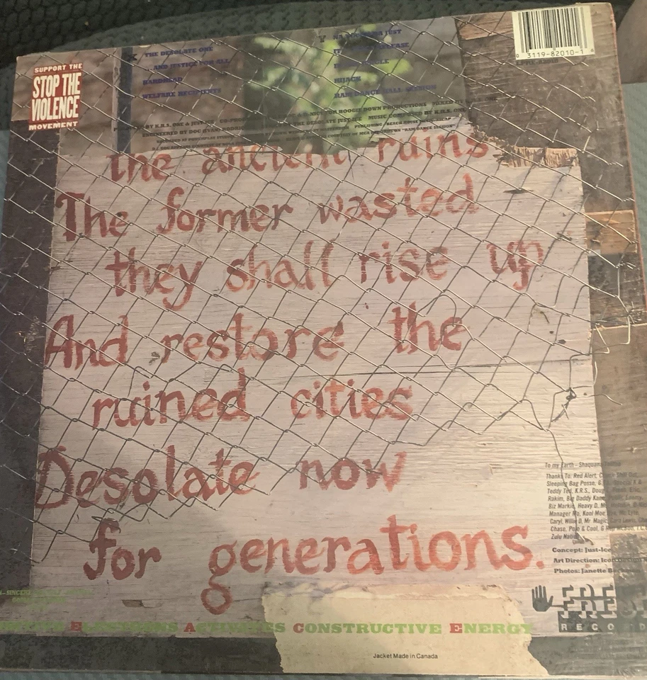 Just-Ice The Desolate One Vinyl RARE 1980s LP NY Rap Hip Hop Hype Sticker NEW*** - Image 2 of 4