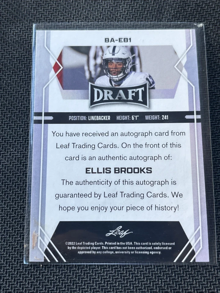 Leaf Draft - Ellis Brooks Rookie Auto - Image 2 of 2