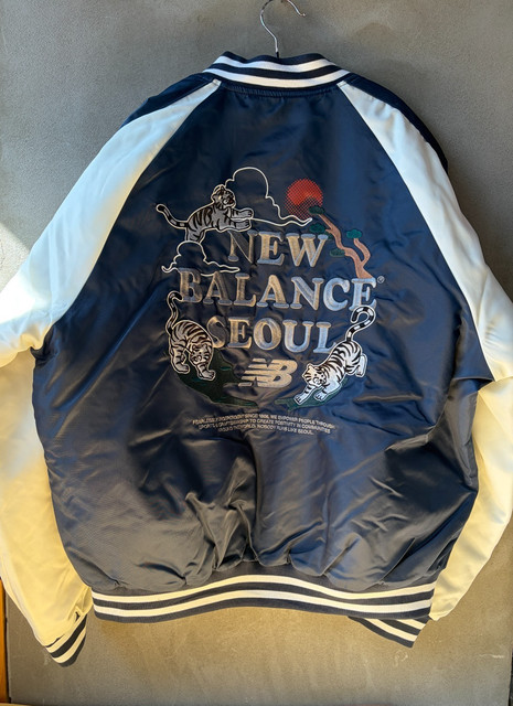 New Balance UNI Seoul Tiger Varsity Padded Jacket Casual Lifestyle Top Navy NWT