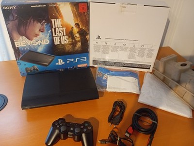 PlayStation 3 Super Slim Konsole 500GB PS3 Schwarz mit OVP, Kabeln & Controller