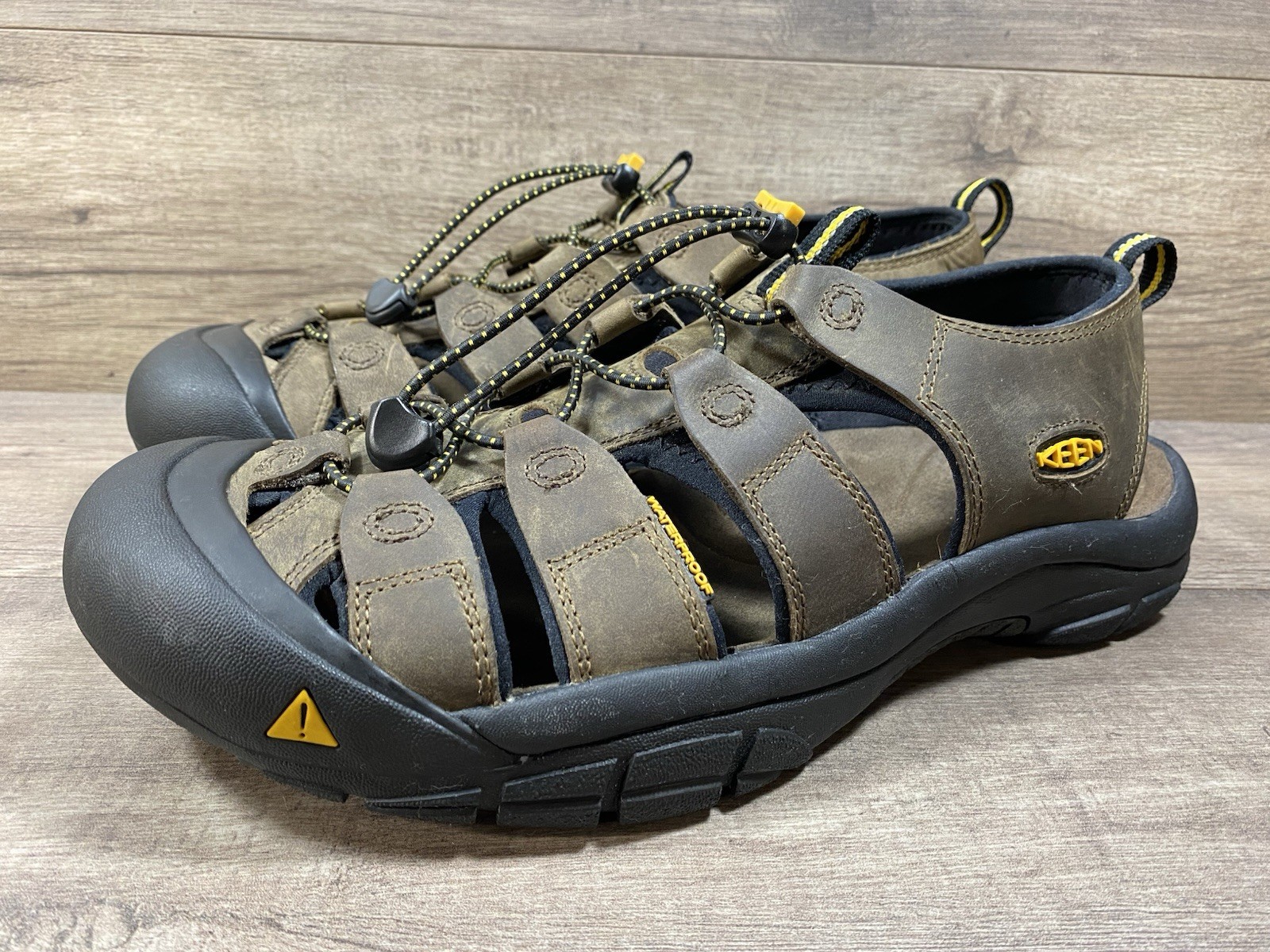 Sandali sportivi impermeabili Keen Newport escursionismo pelle marrone uomo taglia 13