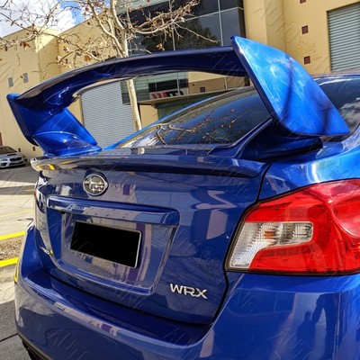 HECASA Trunk Spoiler For 2015-2021 Subaru WRX/STI Sedan – Glossy Black ABS Plastic, Bolt-On