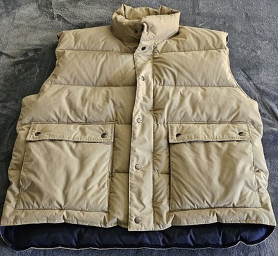 Vintage Woodlake Puffer Down Vest Men's size XL Tan Brown
