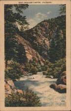 Boulder Canyon,Colorado River & Mountains The Denver News Co. Vintage Postcard