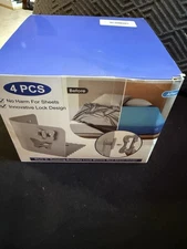 Bed Sheet Holders for Corners, Fitted Sheet Holder with Press-Type Sheets Lock