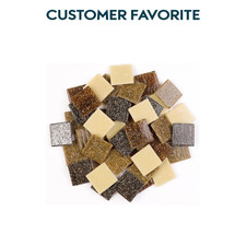 Square Glass Mosaic Tiles 2cm for Crafts Bulk 1lb Colorful Quartz DIY Art Home