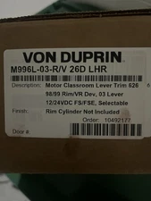 Von Duprin M996L-03-R/V 26D LHR Satin Chrome Exit Device New