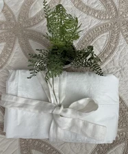 Tommy Bahama Home Full/Queen Flat Sheet 89”x100” White Cotton OEKO TEX