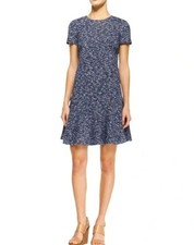 TORY BURCH margarite short sleeve flounce dress size XS Womens Tweed