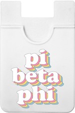 Sorority Shop Pi Beta 2.25"W x 3.25"L, White with sorority specific colors