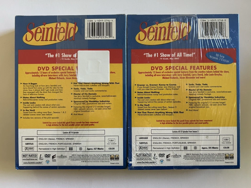 DVD SEINFELD - сезоны 1 2 3 4 5 6 7 8 9 полная серия - Изображение 3 из 4