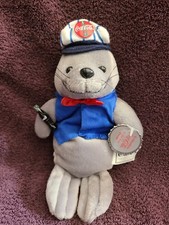 Vintage 1998 Coca Cola Bean Bag Plush - Seal In Delivery Uniform, Bow Tie - 8"