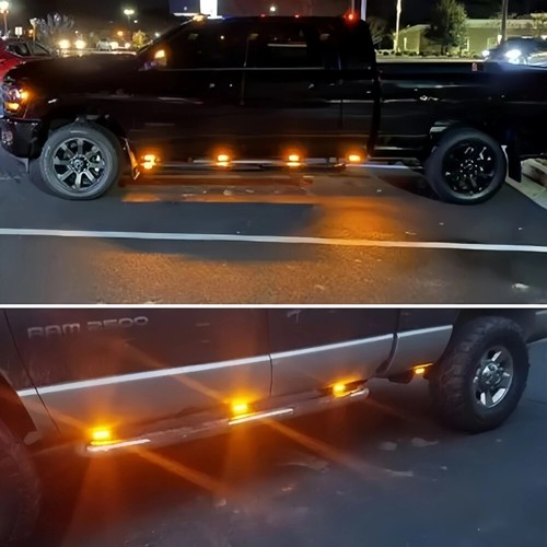 10X Amber LED Trailer Truck Side Marker Lights 4LED Clearance RV 12V-24V - Picture 7 of 19