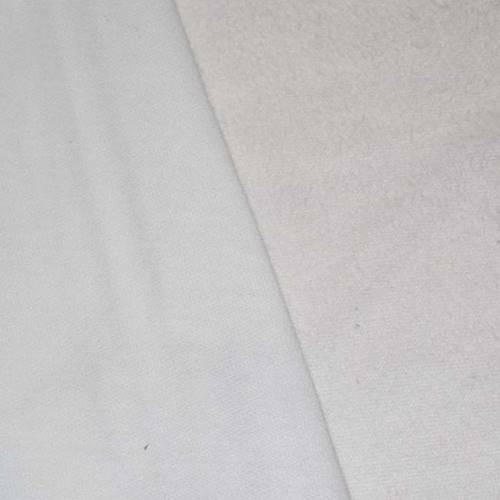 White Brushed Back Knit Fleece, Fabric By The Yard - Picture 1 of 1