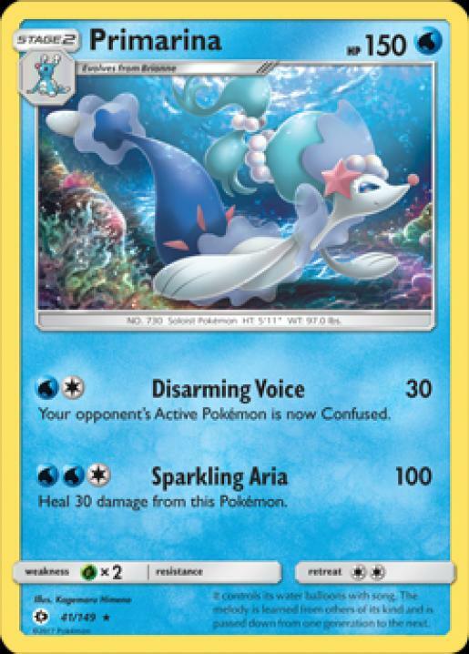 2x (SM01-041) Primarina (R) Pokemon Sun & Moon Base Set Card # 41