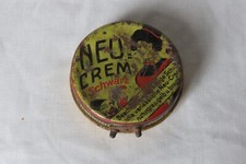 Blechdosen-Rarit&auml;t-Neu Crem Schwarz