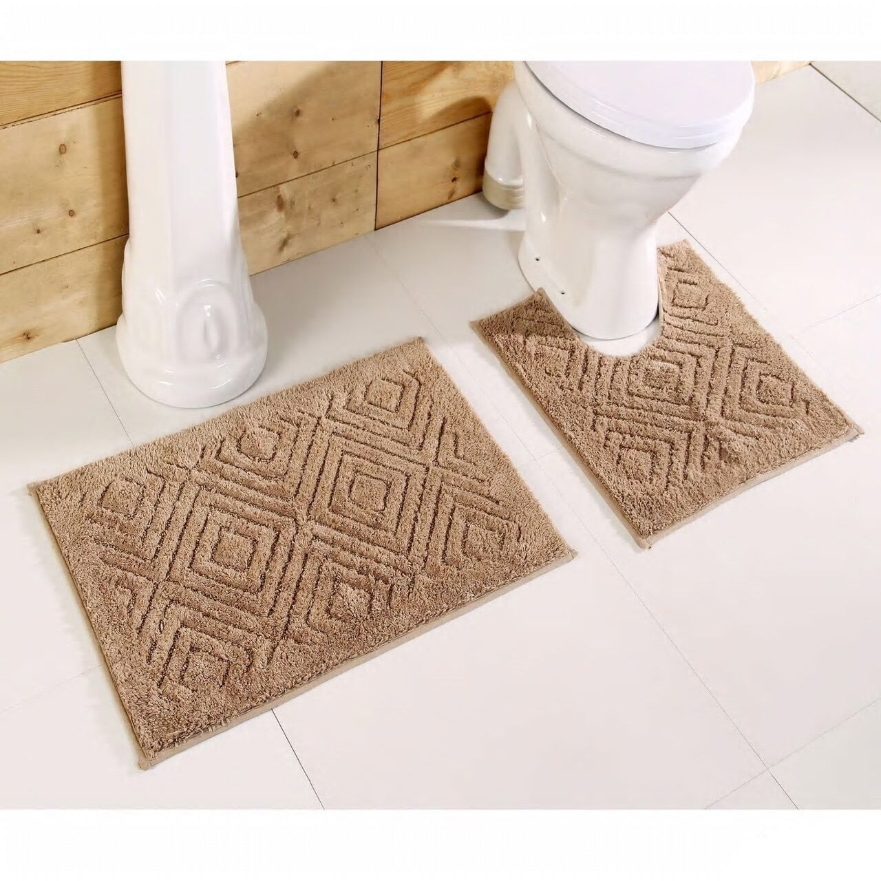 Trier Cotton Nonskid 2piece Contour and Bath Rug Set by eBay