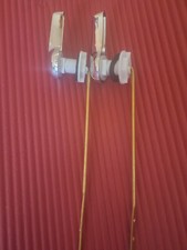 2 Pcs Easy Use Front Mount Toilet Flush Silver Lever Handle