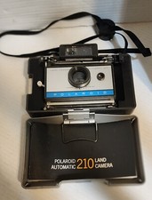1960's Vintage Polaroid Automatic 210 Land Camera with Flash, Manual and Case