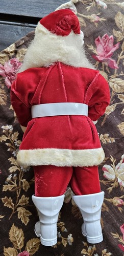 VTG Harold Gale 14.5" Santa Claus Figure Large Plush Doll Red Velvet Wired Arms - Picture 7 of 8