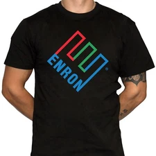 Enron T-Shirt - Defunct Finance Company Logo - 100% Preshrunk Cotton T-Shirt