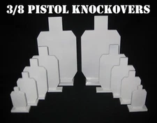 Steel Shooting Targets - 3/8in IDPA Pistol Knockovers - 10pcs - Metal Targets