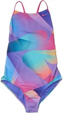 Nike 266197 Kids Girls Spectrum Modern Back Sapphire One-Piece Swimsuit Size XL