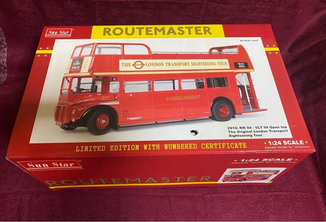 Sun Star Routemaster 1:24 Open Top Bus Original London Japan Sun Star Routemaster 1:24 Open Top Bus Original London Japan