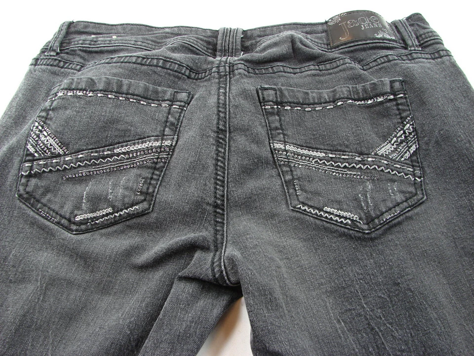 Pantalones de mezclilla Jade negros desgastados elásticos para mujer 9/10 [30 pulgadas cintura 31 pulgadas entrepierna] Foto 4 de 4