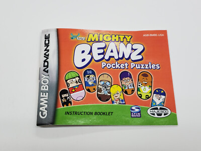 Mighty Beanz Pocket Puzzles Authentic Game Boy Advance Box