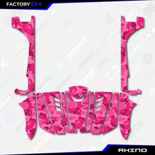Pink Savage Camo Racing Graphics Kit fits Yamaha Rhino 450 660 700 04-Up Decals
