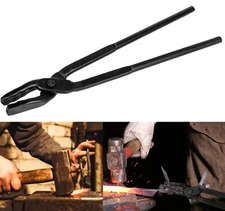 17" Blacksmith Wolf Jaw Tongs Knife Forging Tool For Beginner&Master Blacksmiths
