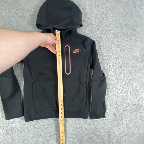 Nike Sportswear Tech Fleece Hoodie Girls Large Black Youth Full Zip Older Kids - Picture 4 of 13